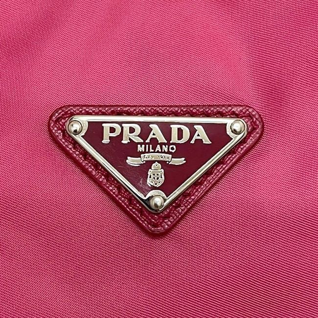 Prada Tote Bag Pink Tessuto B4605c Excellent Condition Nylon