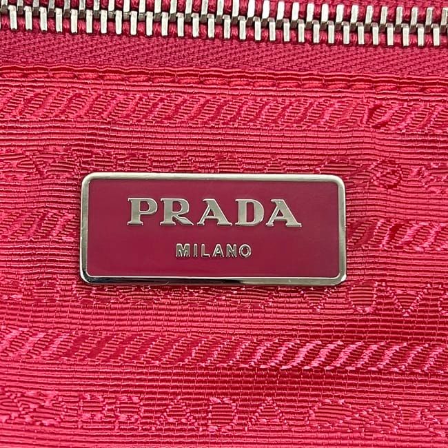 Prada Tote Bag Pink Tessuto B4605c Excellent Condition Nylon