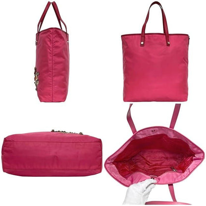 Prada Tote Bag Pink Tessuto B4605c Excellent Condition Nylon