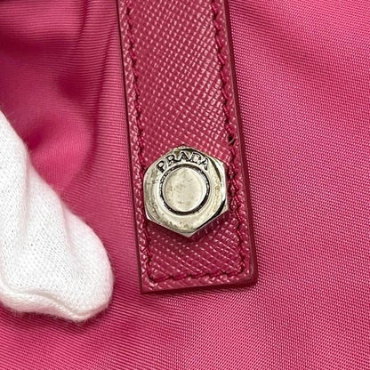 Prada Tote Bag Pink Tessuto B4605c Excellent Condition Nylon
