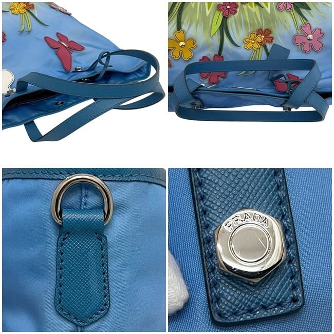 Prada Tote Bag Blue Tessuto 2010 Limited Edition