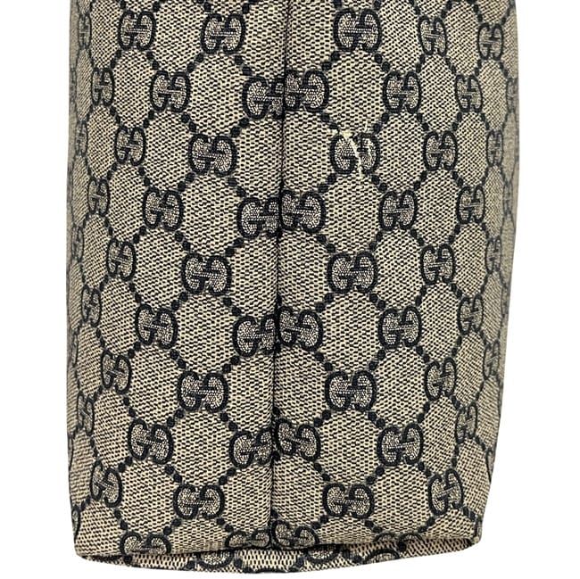 Gucci Tote Bag Beige Navy GG Supreme 211134