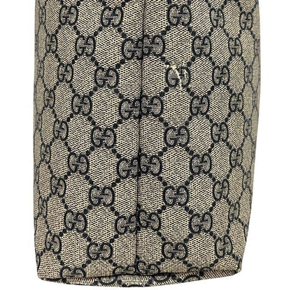 Gucci Tote Bag Beige Navy GG Supreme 211134