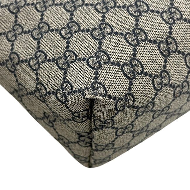 Gucci Tote Bag Beige Navy GG Supreme 211134