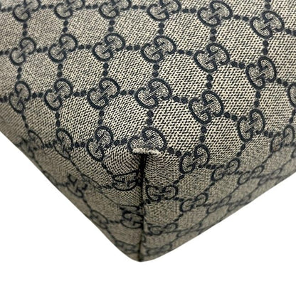 Gucci Tote Bag Beige Navy GG Supreme 211134