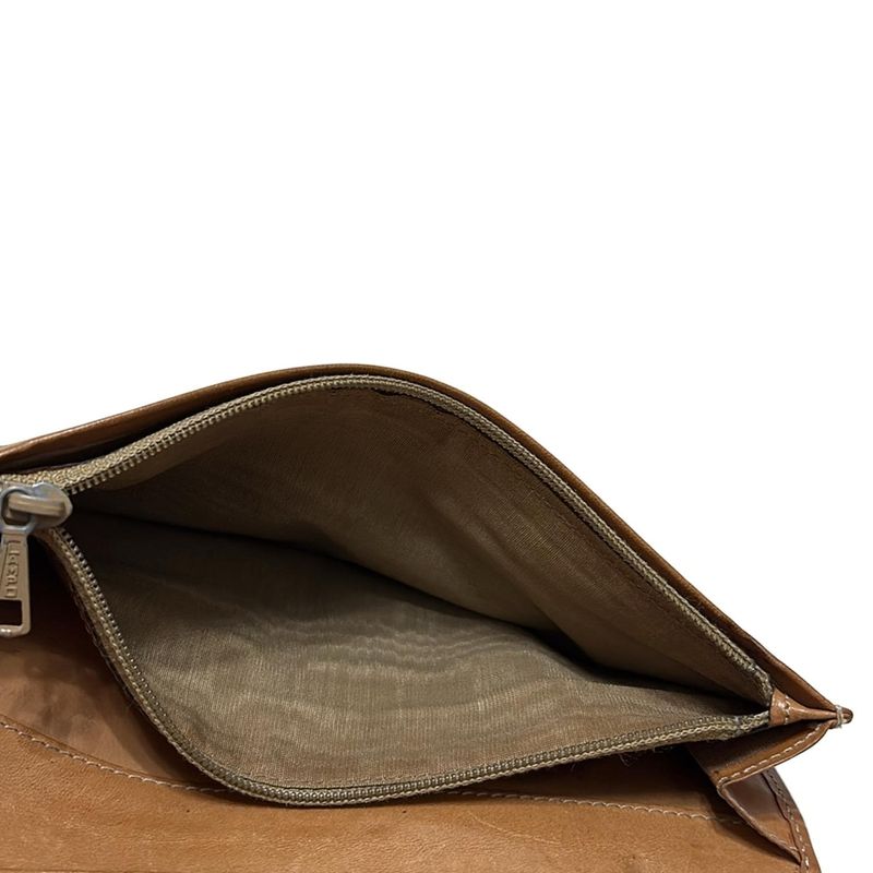 Celine Long Wallet Macadam Pattern Dark Brown Beige And Light Brown Leather