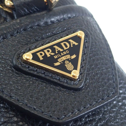 Prada Vittero Dino 1bh187 Shoulder Bag Leather NERO Black Ladies Men's [ranked A