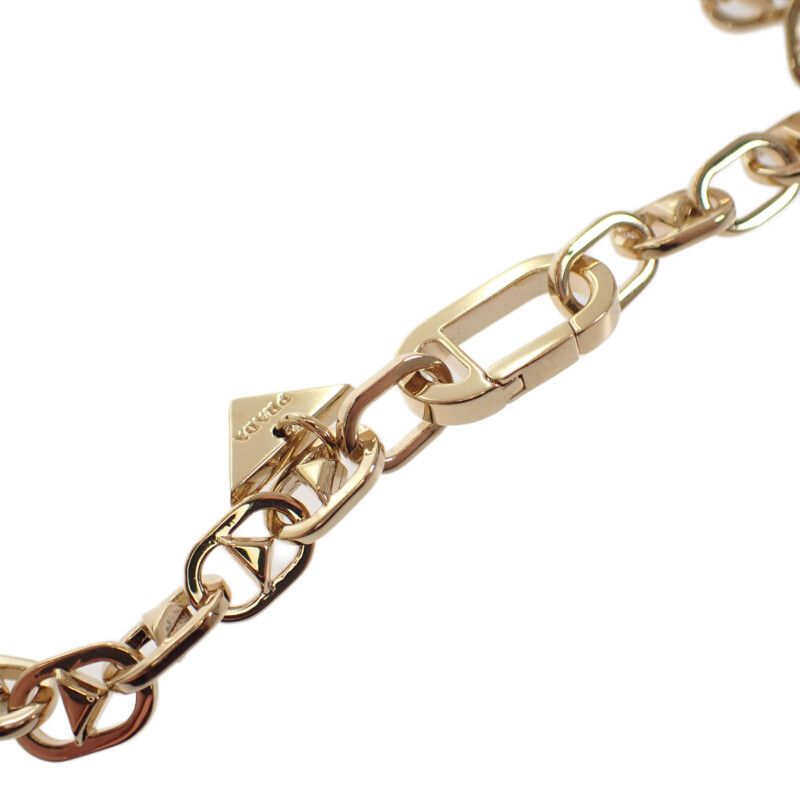 Prada Triangle Chain 1ic075_2co0_f0056 Necklace Metal Gold Men's Women's [AB