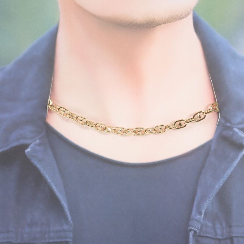 Prada Triangle Chain 1ic075_2co0_f0056 Necklace Metal Gold Men's Women's [AB