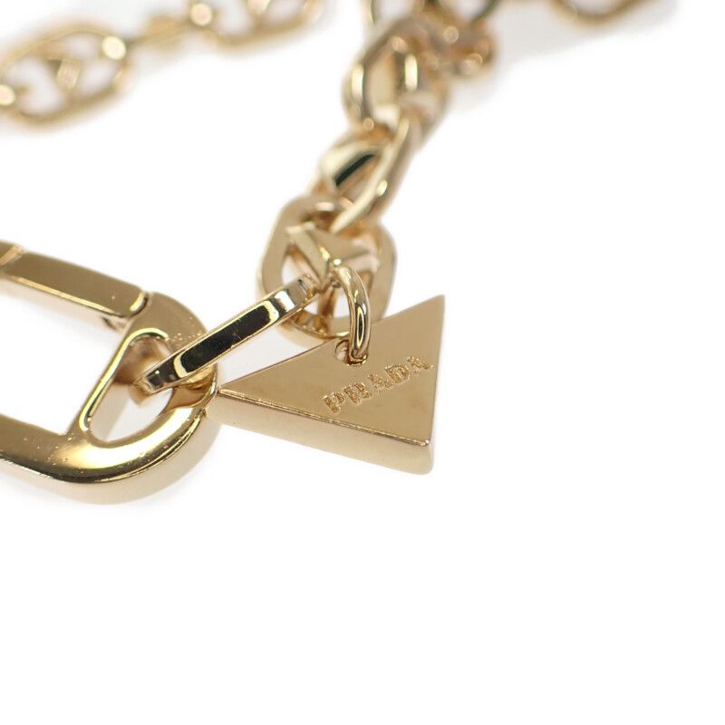 Prada Triangle Chain 1ic075_2co0_f0056 Necklace Metal Gold Men's Women's [AB