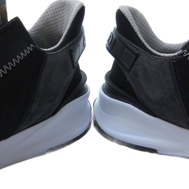 Fendi FLOW Black Cles Zur Low Top Sneakers FF Logo Zucca Pattern Black White 8