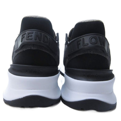 Fendi FLOW Black Cles Zur Low Top Sneakers FF Logo Zucca Pattern Black White 8