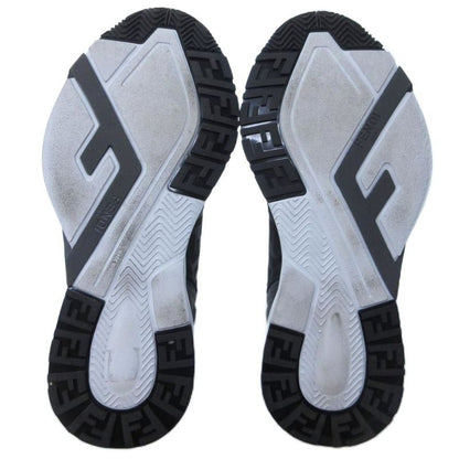 Fendi FLOW Black Cles Zur Low Top Sneakers FF Logo Zucca Pattern Black White 8