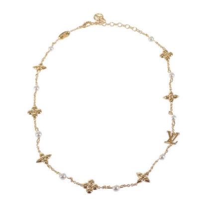 Louis Vuitton Necklace - Louisa M01610 Necklace Metal Faux Pearl Gold Cute Gift