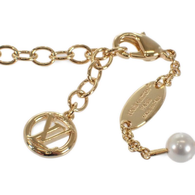Louis Vuitton Necklace - Louisa M01610 Necklace Metal Faux Pearl Gold Cute Gift