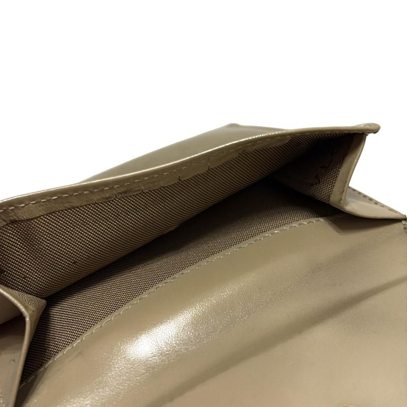 Bvlgari W Hook Wallet Classico Beige Leather