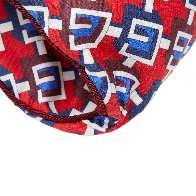 Gucci Geometric G Garment Bag 662298 Red Multicolor Linen Women's Gucci