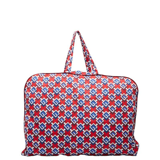 Gucci Geometric G Garment Bag 662298 Red Multicolor Linen Women's Gucci