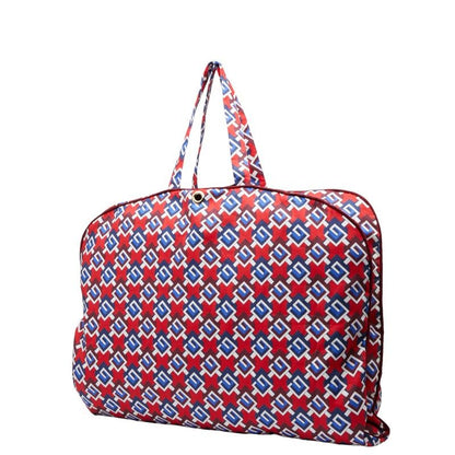 Gucci Geometric G Garment Bag 662298 Red Multicolor Linen Women's Gucci