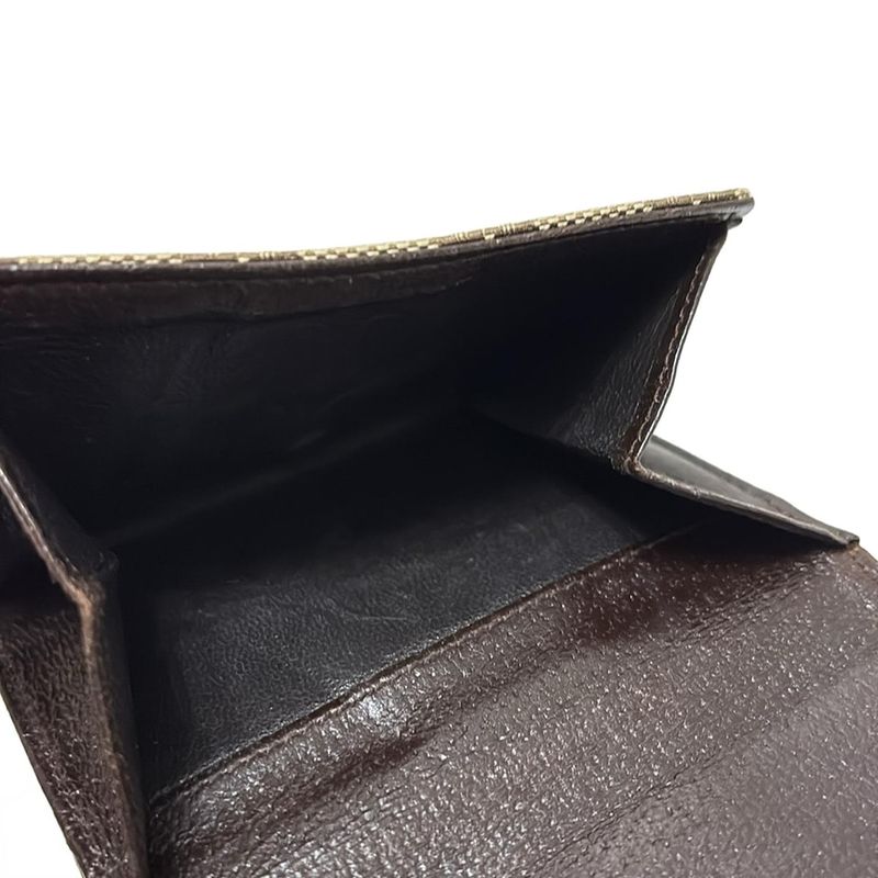 Gucci W Hook Wallet In Eclipse GG Pattern 120935 Beige And Dark Brown