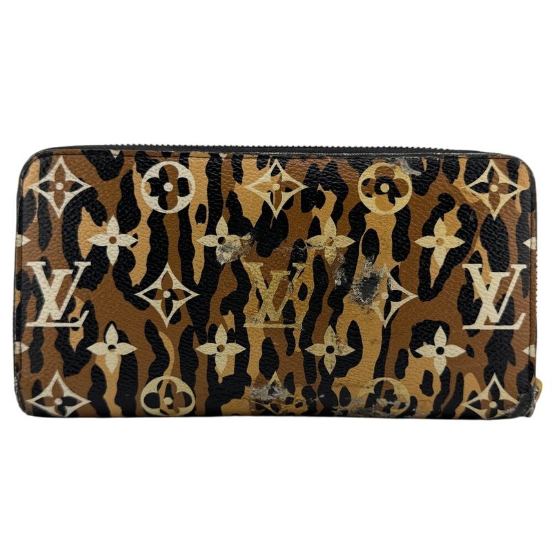 Louis Vuitton M44744 Round Zippy Wallet Monogram Jungle Long Wallet Brand Card