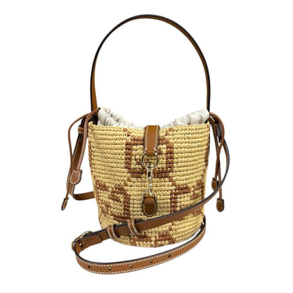 Gucci Woven Mini Bucket Bag Shoulder Bag Fabric 816284 Beige Ladies Gucci