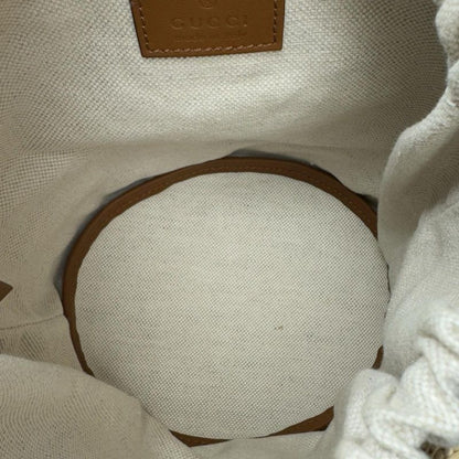 Gucci Woven Mini Bucket Bag Shoulder Bag Fabric 816284 Beige Ladies Gucci
