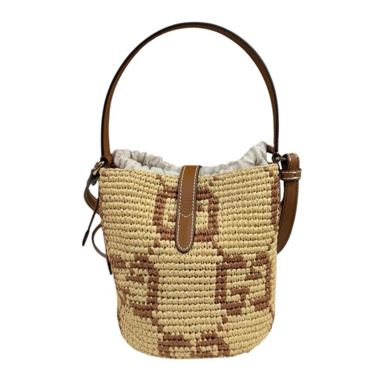 Gucci Woven Mini Bucket Bag Shoulder Bag Fabric 816284 Beige Ladies Gucci
