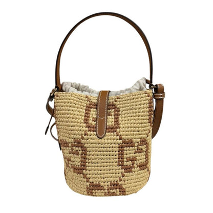 Gucci Woven Mini Bucket Bag Shoulder Bag Fabric 816284 Beige Ladies Gucci