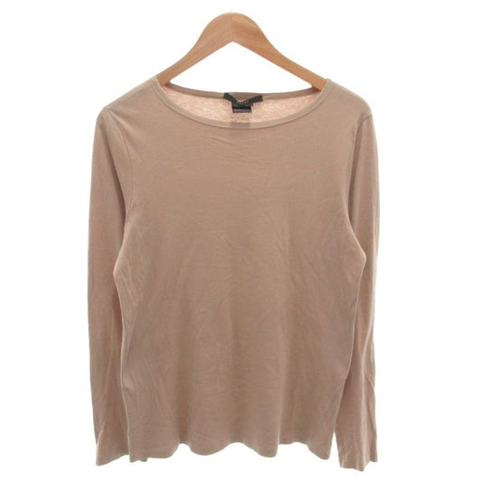 Gucci Cut And Sewn T-shirt Long Sleeves S Beige Boat Neck Ibo81 FF