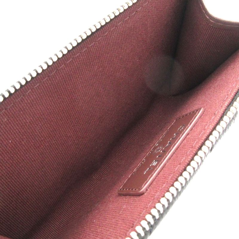 Chanel Coin Case Matelasse Black L-shape Zipper/silver Hardware