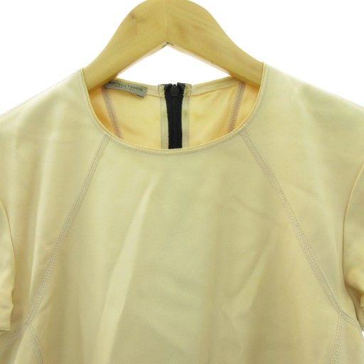 Bottega Veneta Silk Cut And Sewn T-shirt Beige Short Sleeves 38 Approx M