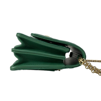 Chanel Wallet Matelasse 255 Green Chain Wallet / Mademoiselle Chain / Vintage
