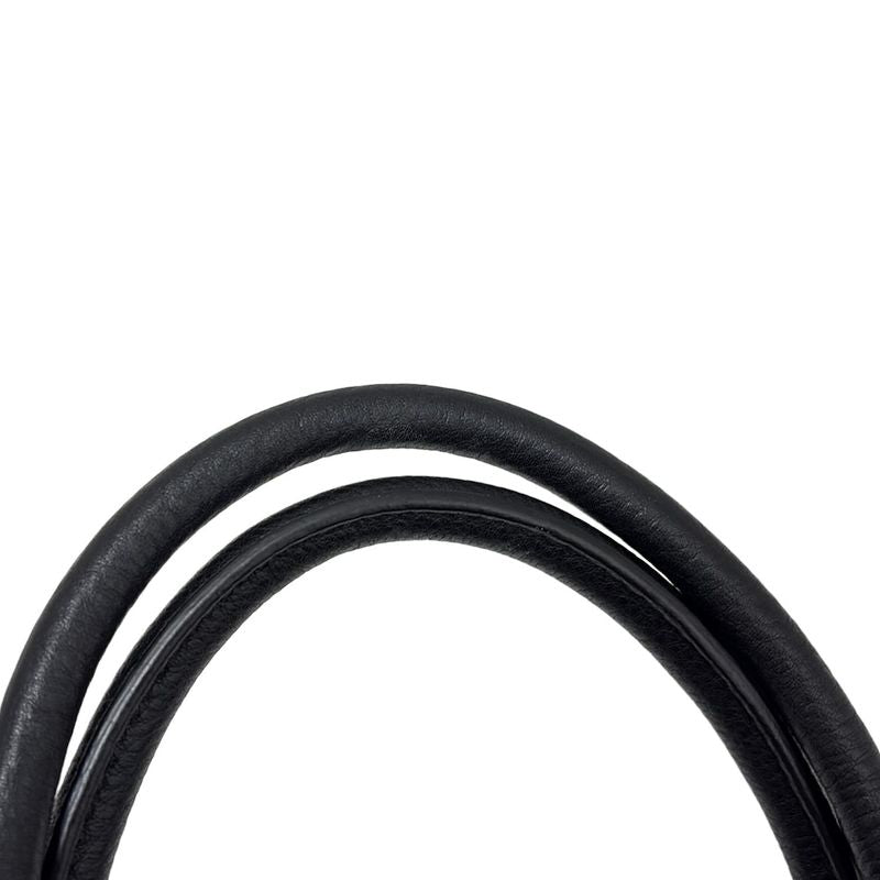 Prada Tote Bag - 1ba058 Black Leather Tag Leather