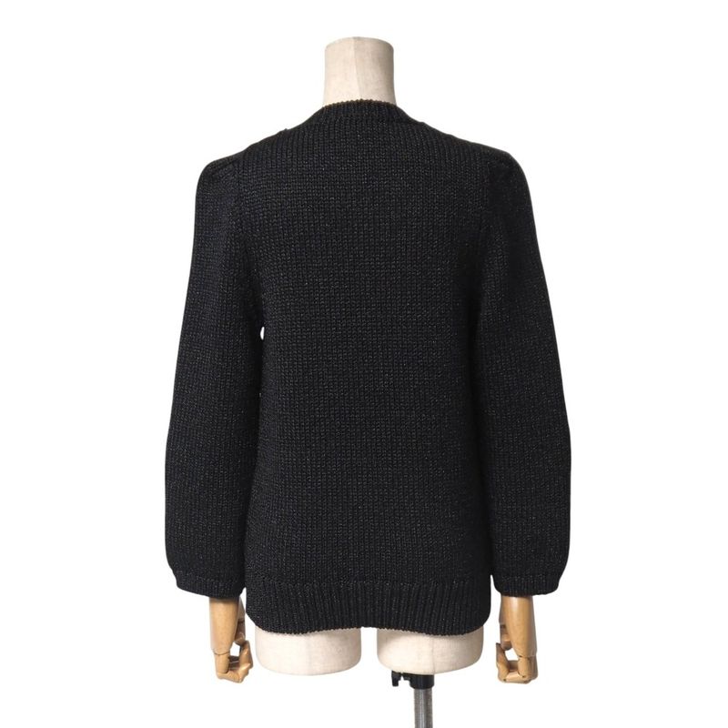 Louis Vuitton Sweater Size M V-neck Lame Knit Decoration Made In Italy 20251105