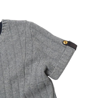 Louis Vuitton Knit Size M Short Sleeves Knit Dress Cut Cashmere Blend Knee