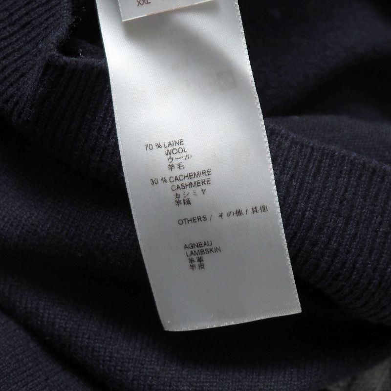 Louis Vuitton Knit Size M Short Sleeves Knit Dress Cut Cashmere Blend Knee