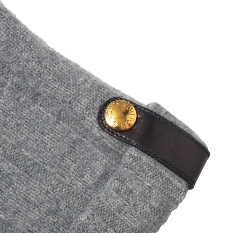 Louis Vuitton Knit Size M Short Sleeves Knit Dress Cut Cashmere Blend Knee