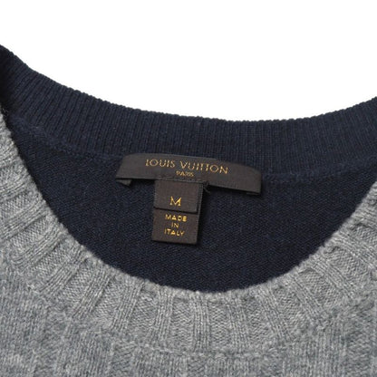 Louis Vuitton Knit Size M Short Sleeves Knit Dress Cut Cashmere Blend Knee