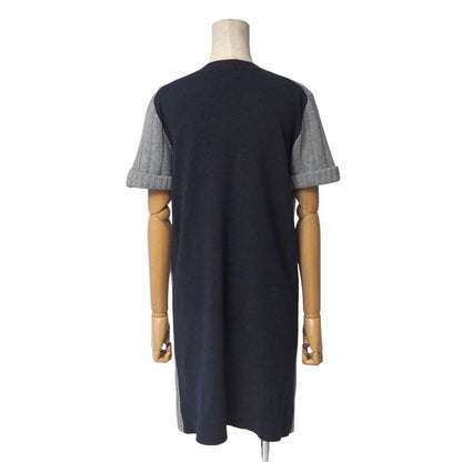 Louis Vuitton Knit Size M Short Sleeves Knit Dress Cut Cashmere Blend Knee
