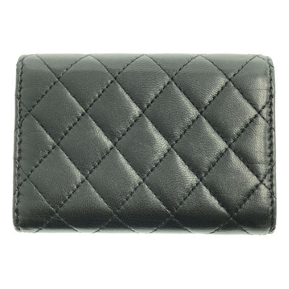 Chanel - Boy Chanel Matelasse Coco Mark Small Flap Compact Wallet Purse - Black