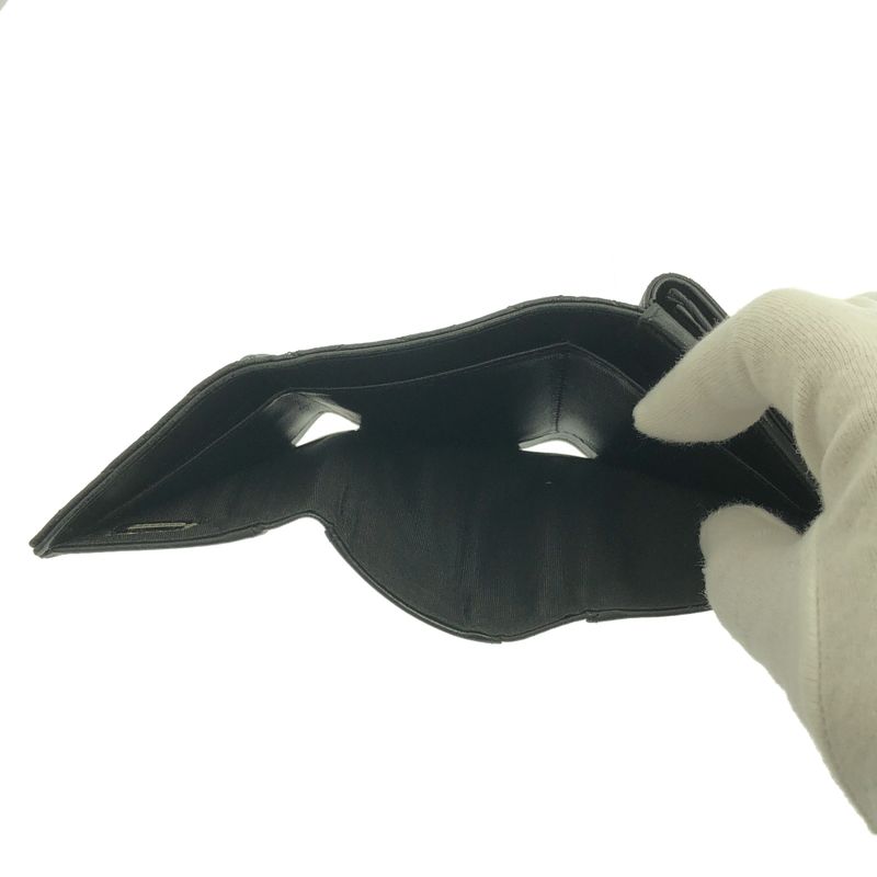 Chanel - Boy Chanel Matelasse Coco Mark Small Flap Compact Wallet Purse - Black