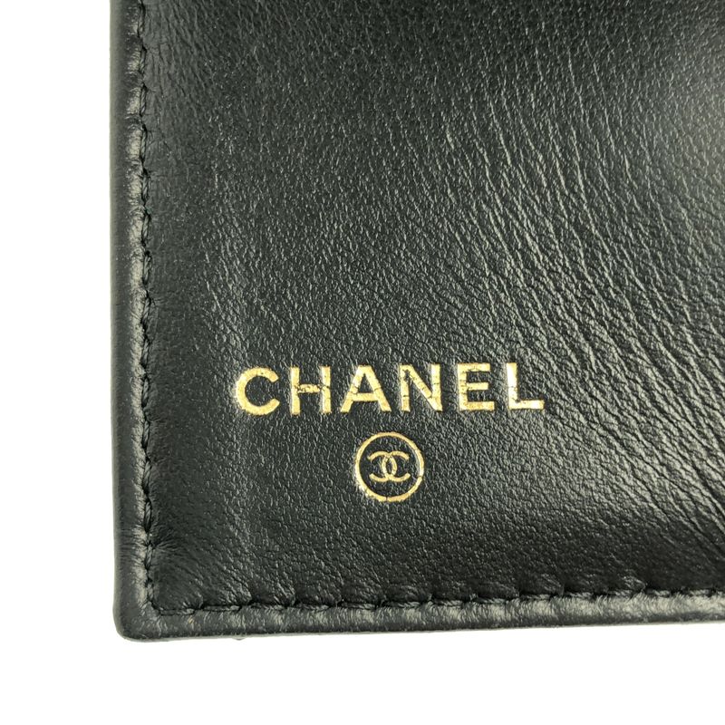 Chanel - Boy Chanel Matelasse Coco Mark Small Flap Compact Wallet Purse - Black