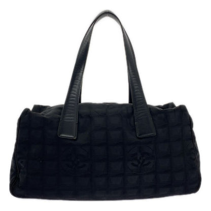 Chanel - A15828 New Travel Line Nylon Jacquard Mini Boston Bag - Black - Women