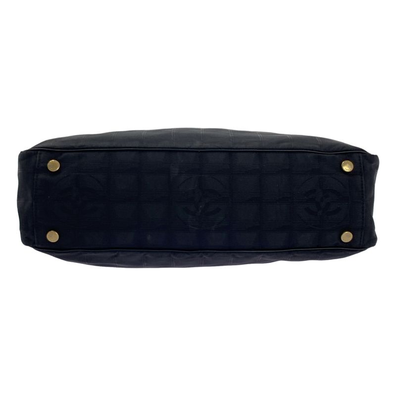 Chanel - A15828 New Travel Line Nylon Jacquard Mini Boston Bag - Black - Women