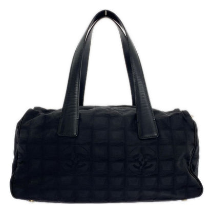 Chanel - A15828 New Travel Line Nylon Jacquard Mini Boston Bag - Black - Women