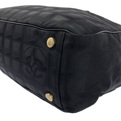 Chanel - A15828 New Travel Line Nylon Jacquard Mini Boston Bag - Black - Women