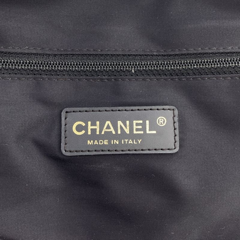 Chanel - A15828 New Travel Line Nylon Jacquard Mini Boston Bag - Black - Women