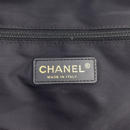 Chanel - A15828 New Travel Line Nylon Jacquard Mini Boston Bag - Black - Women