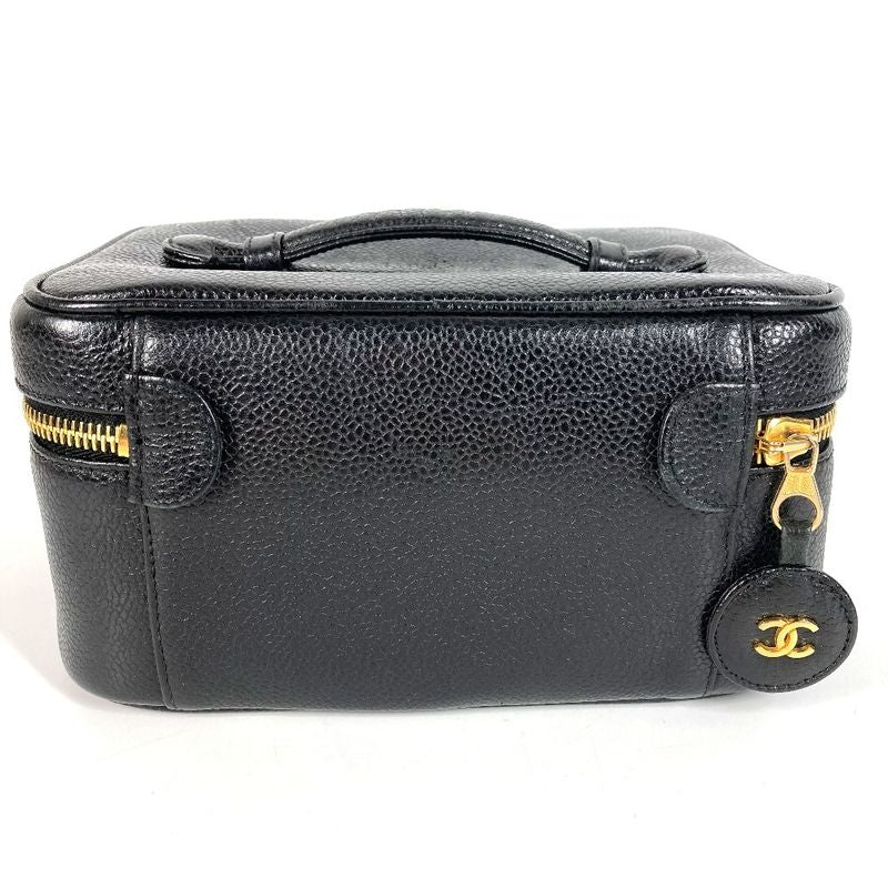 Chanel Handbag CC Coco Logo A01997 Caviar Skin Black